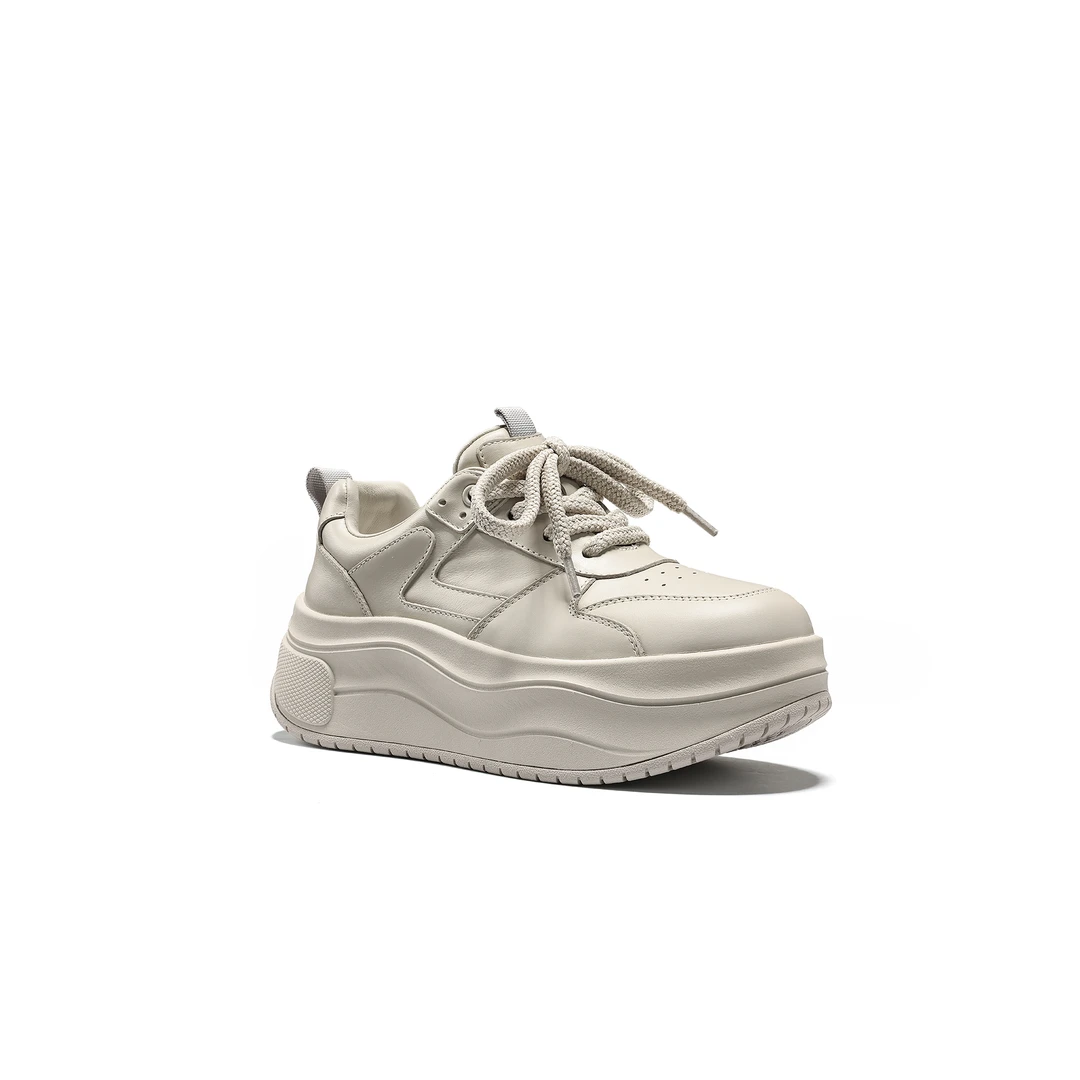 uandi原创25年冬季四季新款增高6cm运动鞋百搭纯皮保暖松糕鞋板鞋