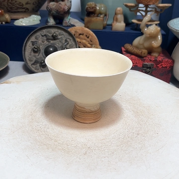 摆件大*霍州窑高足杯摆件1