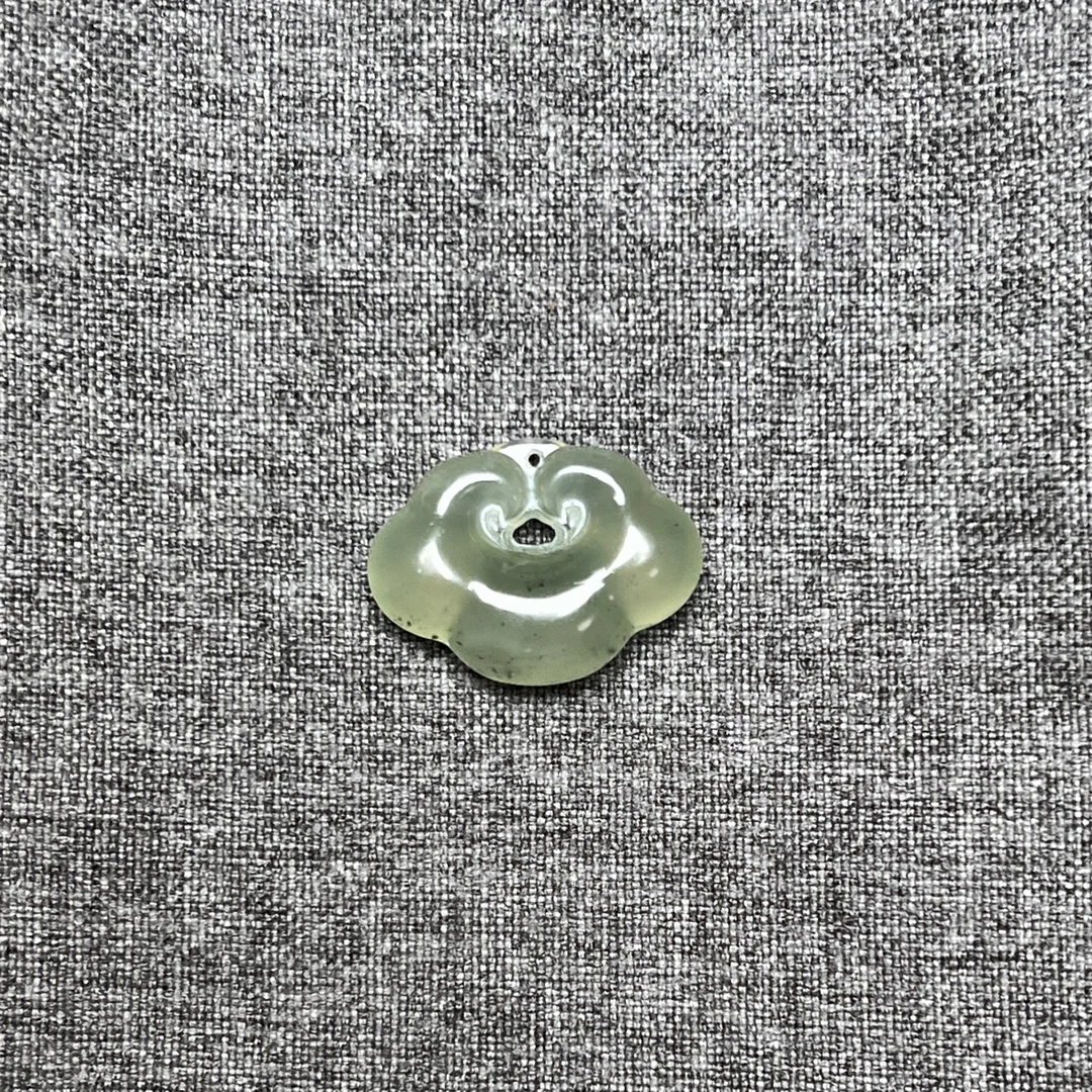 岫玉如意锁祥云锁吊坠挂件