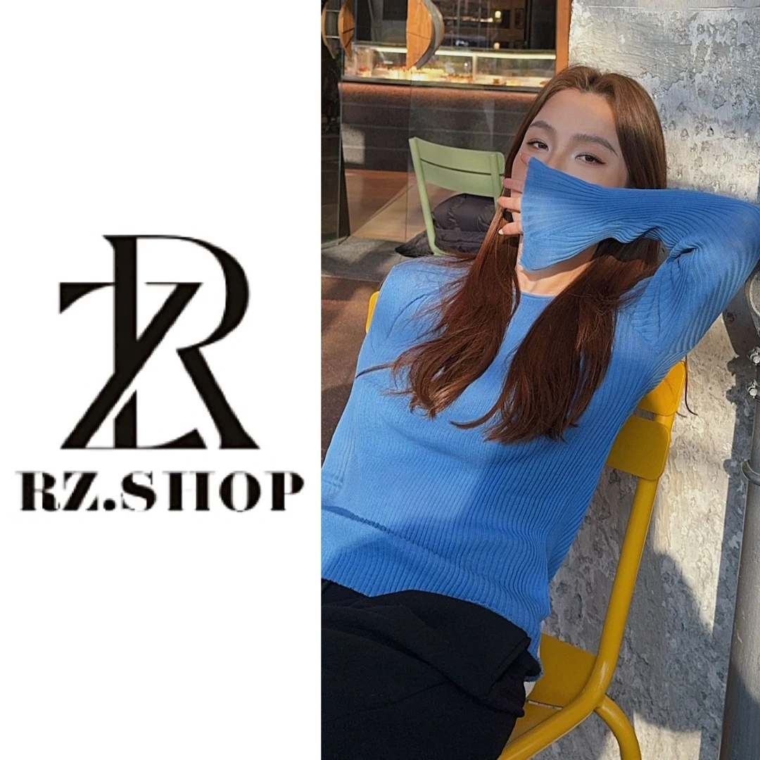 RZ定制款四色长袖圆领春款极简风针织打底衫