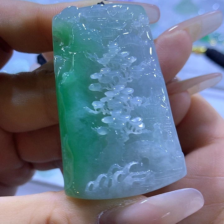 翡翠未镶嵌颈饰天然翡翠A货吊坠