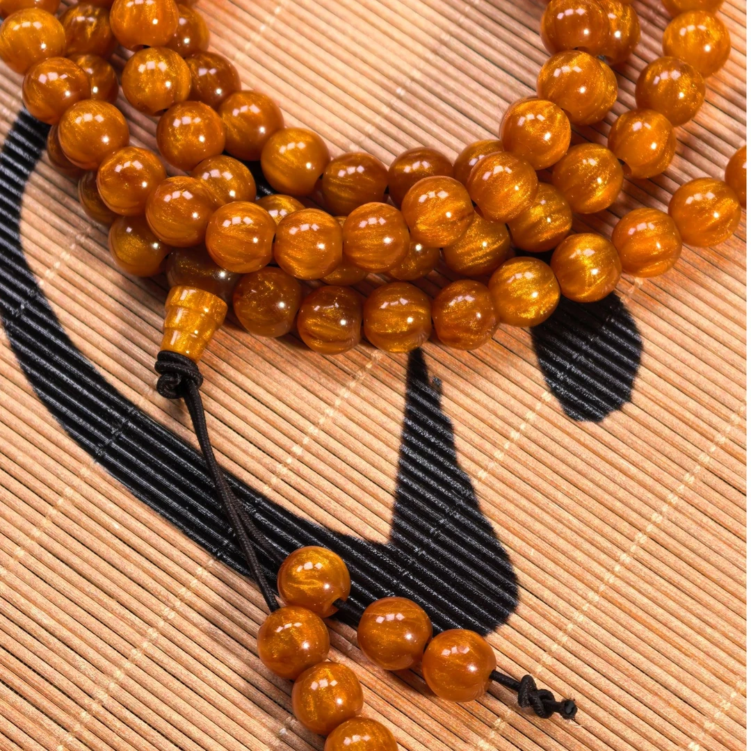 金丝脖挂108颗+108/无礼盒赠送