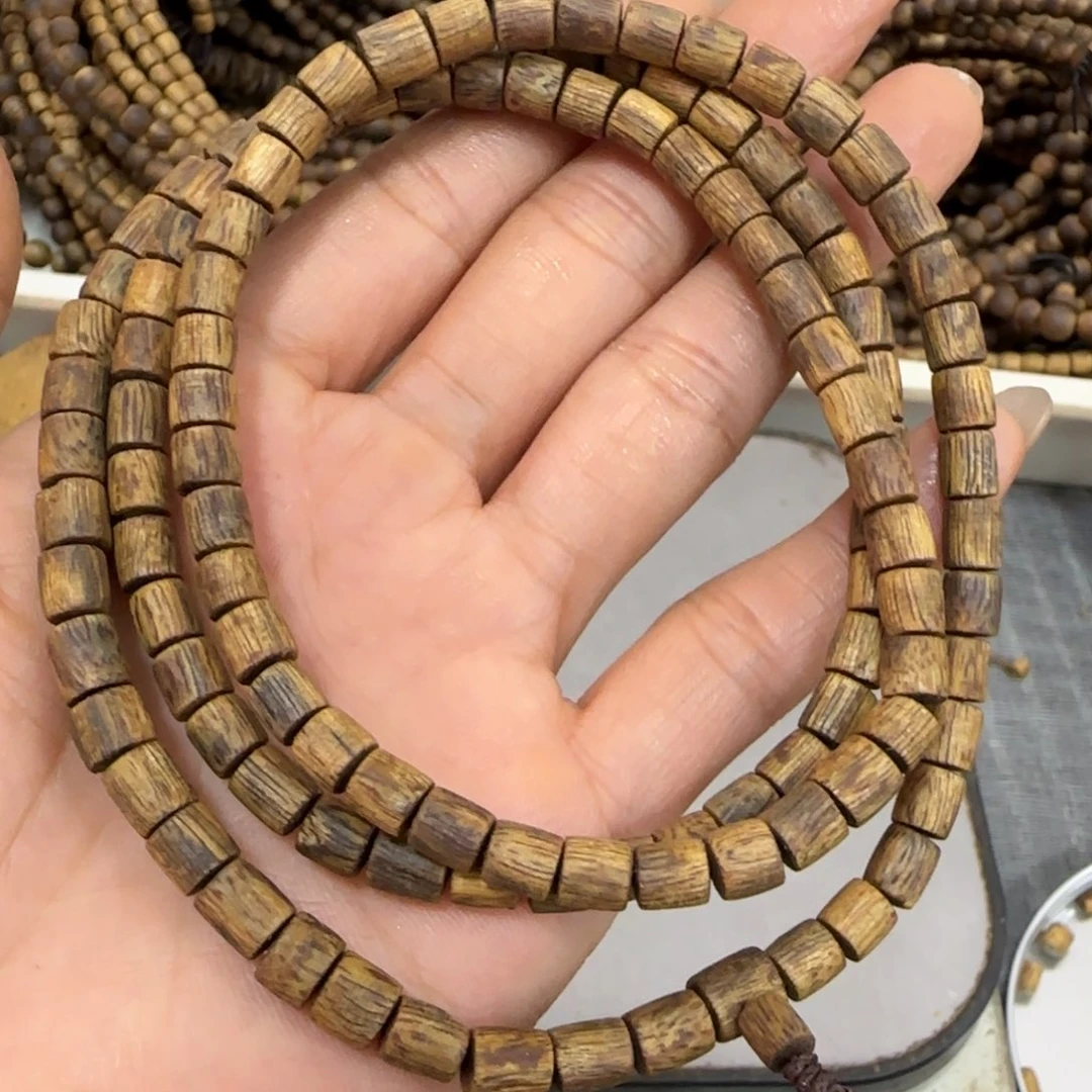 手串沉香强***下海南奇楠沉香乌身手串13克