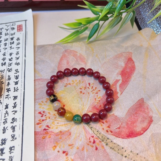 含辰砂工艺品含辰沙工艺品 五路财神手串龚俊同款