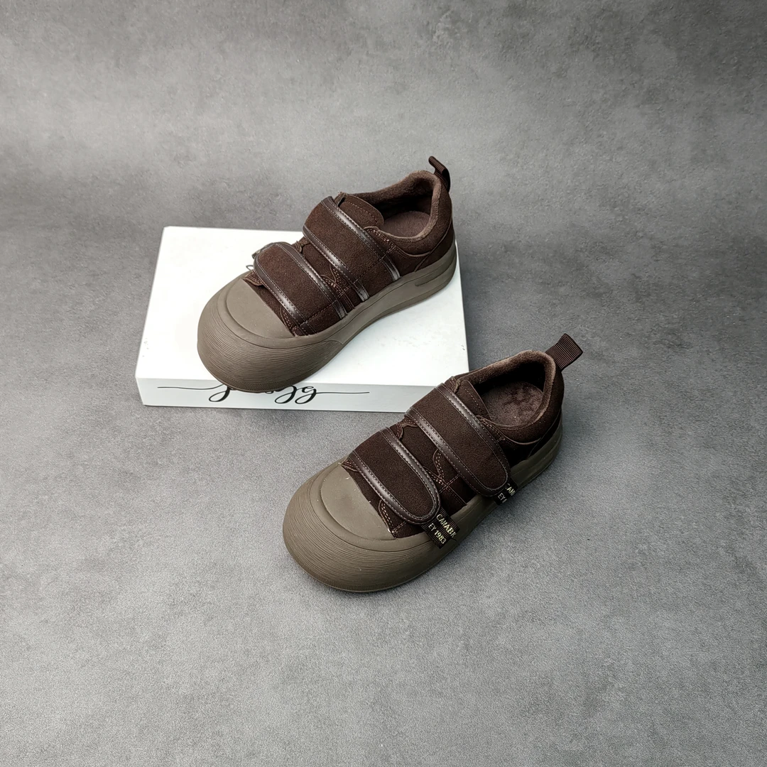 秋冬新款厚底时尚百搭舒适松糕底女小白鞋板鞋面包鞋-25851