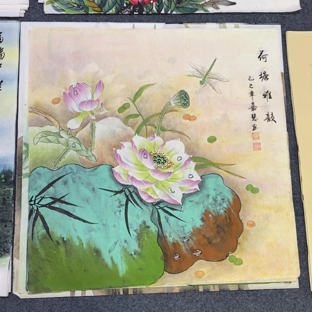 国画尺寸68✖️68斗方手绘画画精工笔