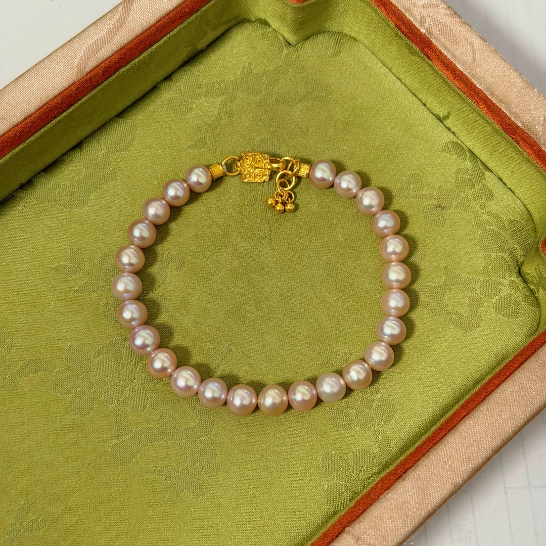 【梦之吻】足金 手链 手工 国金 黄金錾刻足金 手链