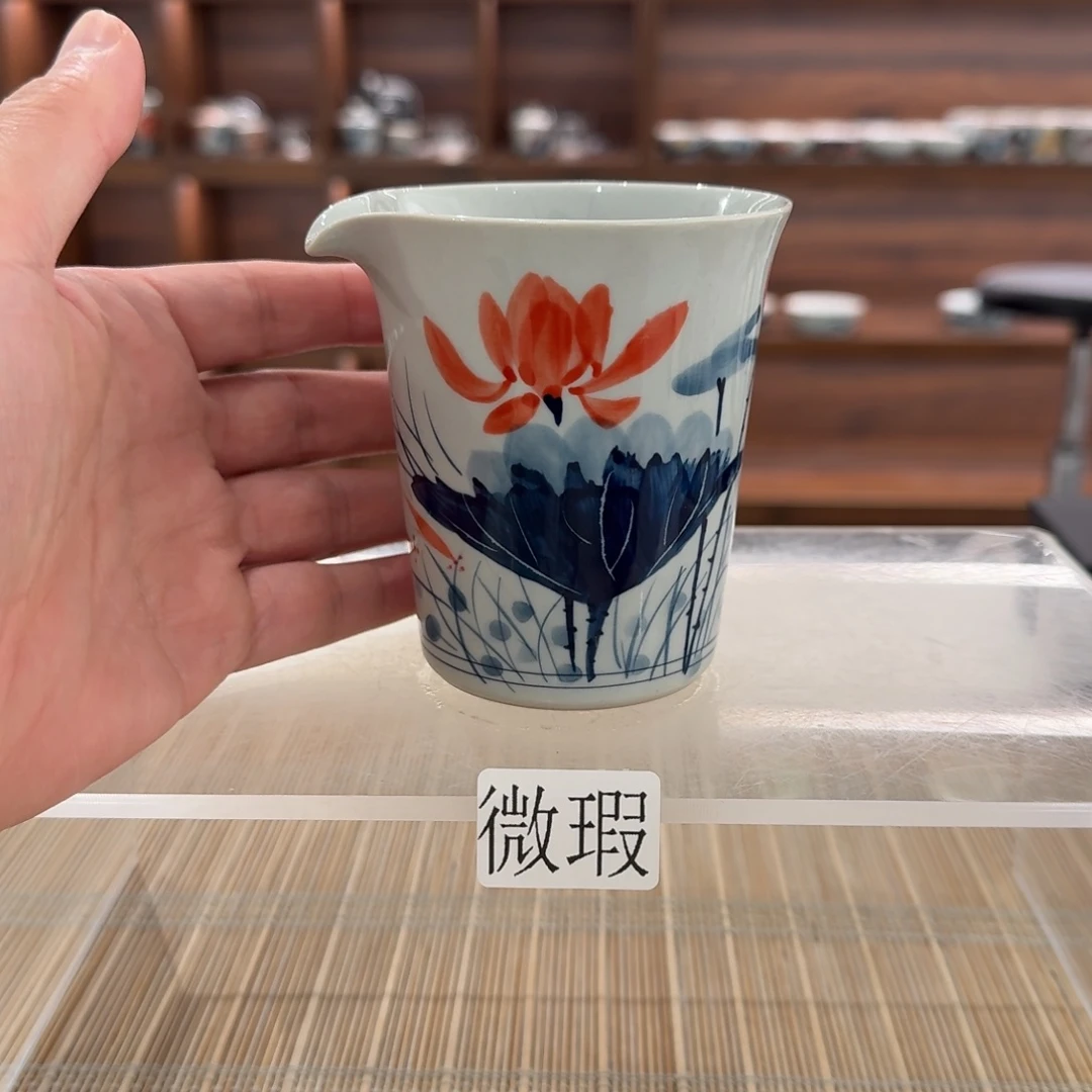 釉下手绘茶具微瑕