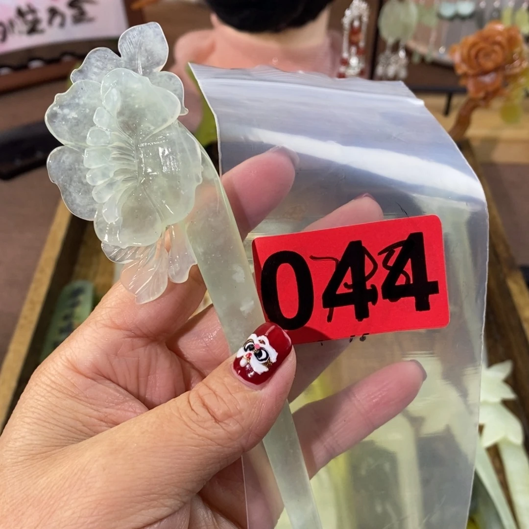 蛇纹石玉玉簪合金然*