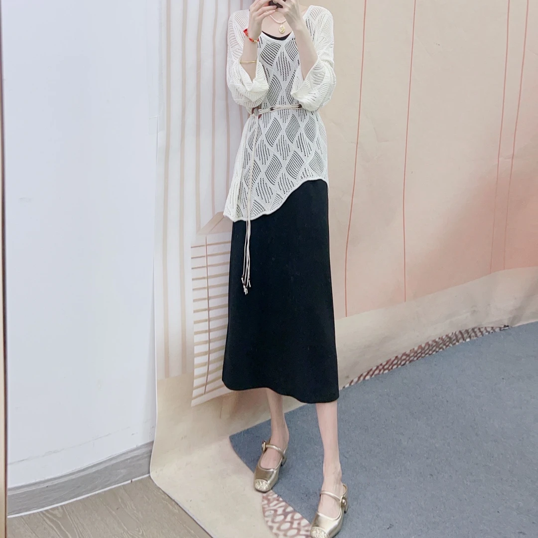 301罩衫+气质显瘦吊带连衣裙两件套裙301/GP