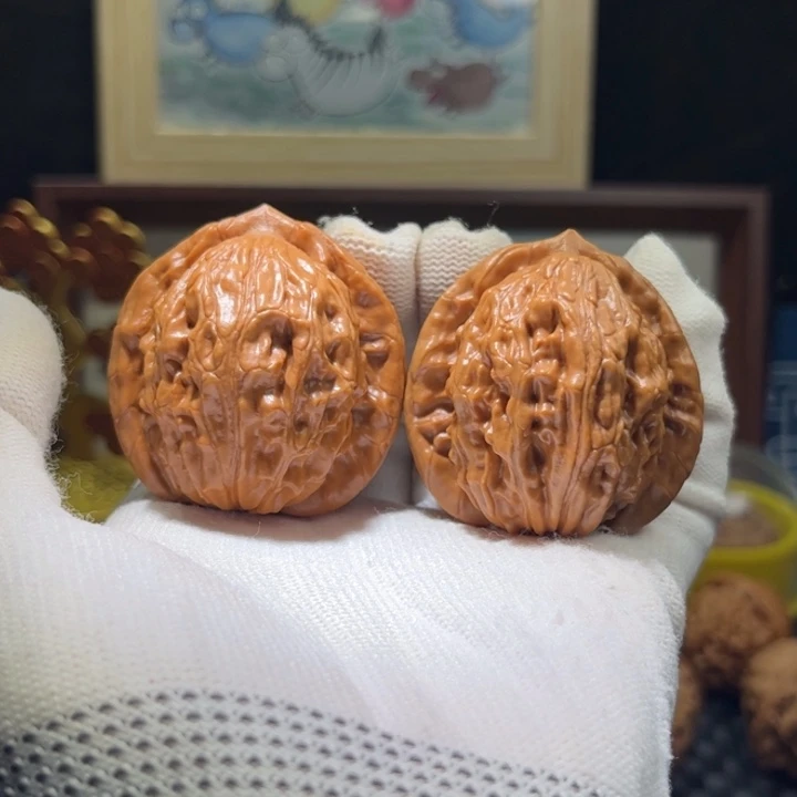 吊坠文玩核桃大红袍43