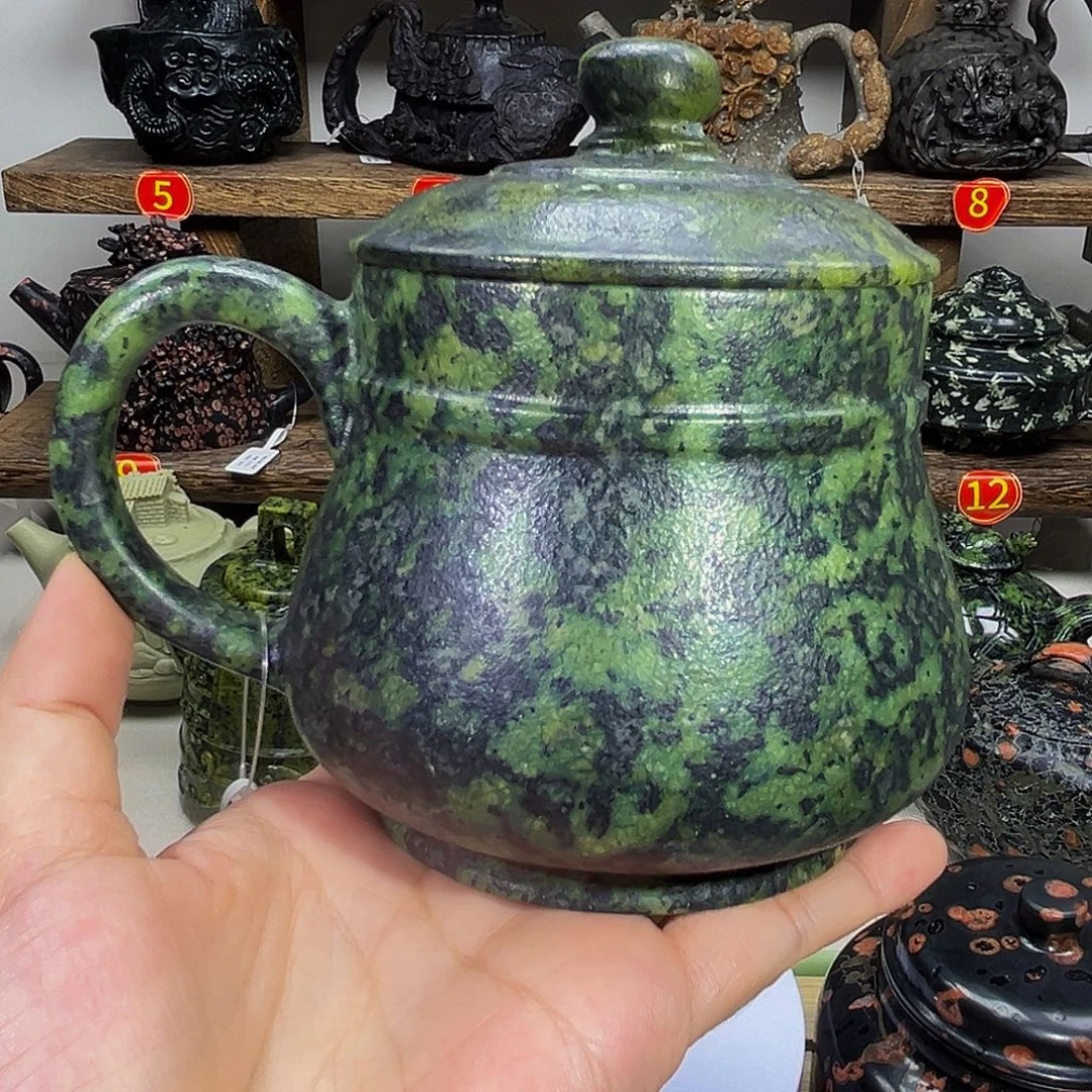 石材藏玉药王石办公杯盖微瑕