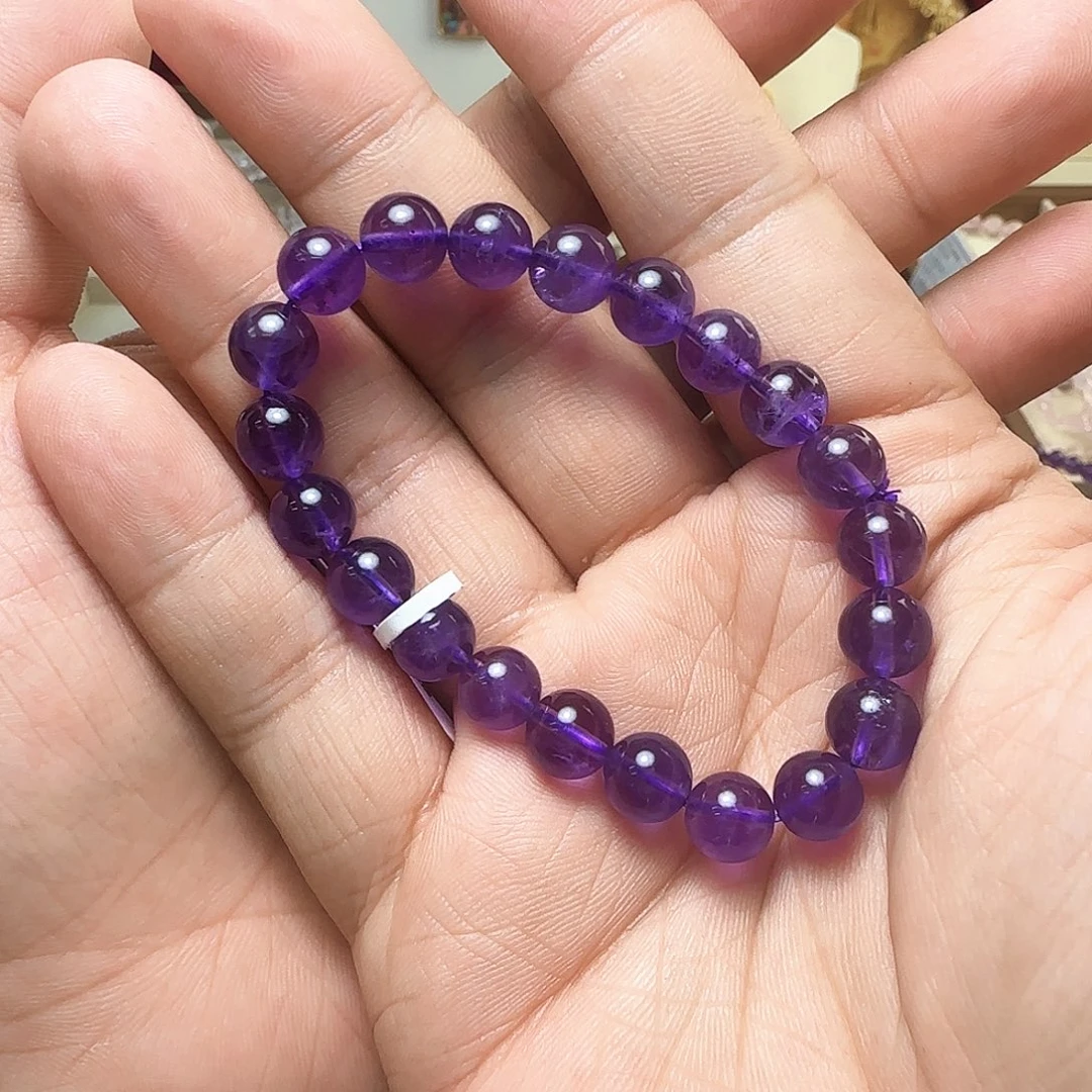 水晶手串未镶嵌紫水晶