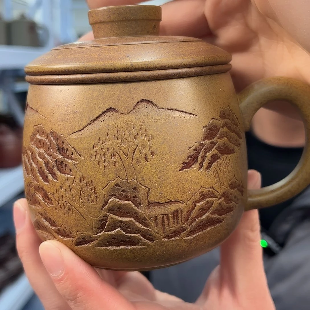 紫砂茶杯原矿紫砂