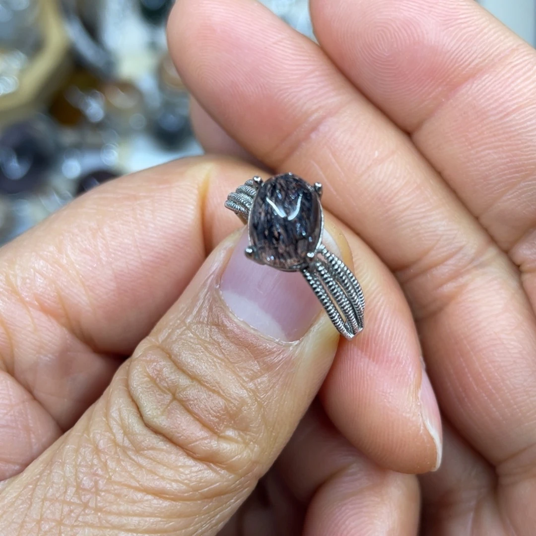 【闪购商品】银S925镶嵌珠宝半成品水晶戒指