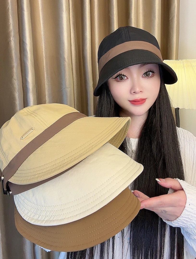 月亮家~(双拼鸭舌帽)2025夏季新款双拼色速干大檐可折叠鸭舌帽
