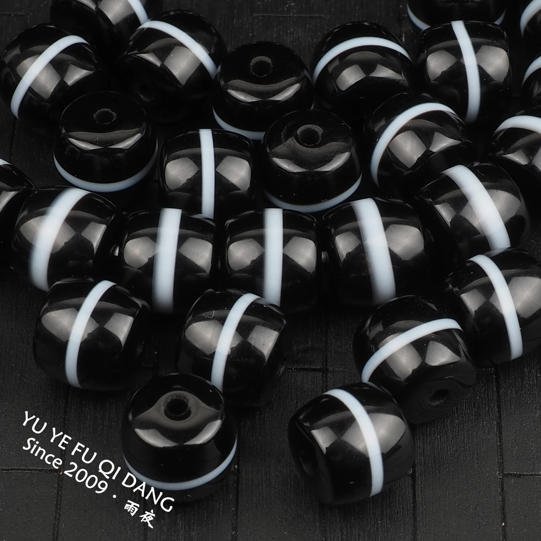 一年难出一波！料难遇天然一线药师玛瑙天珠直切老型10×9mm单颗