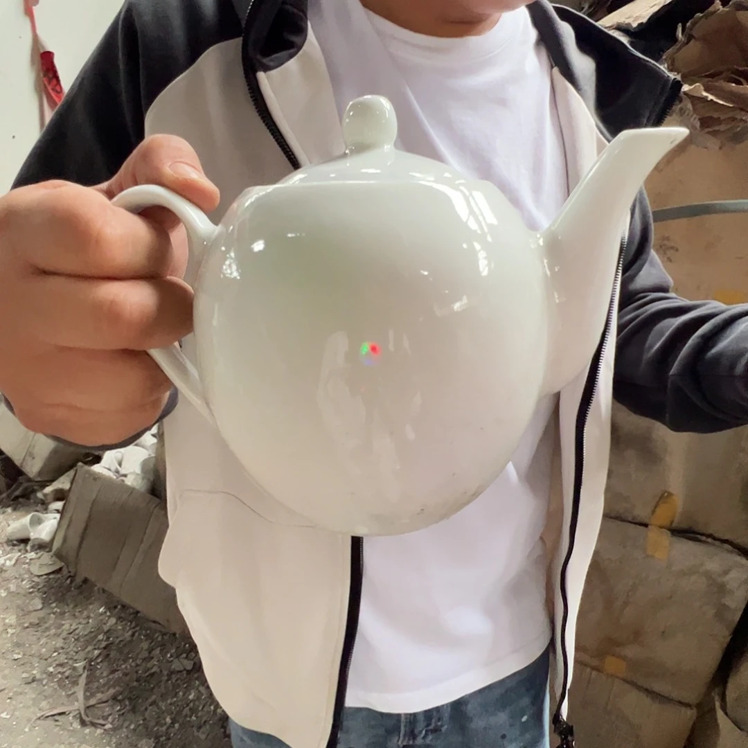 瓷片景德镇陶瓷老白胎小号球壶