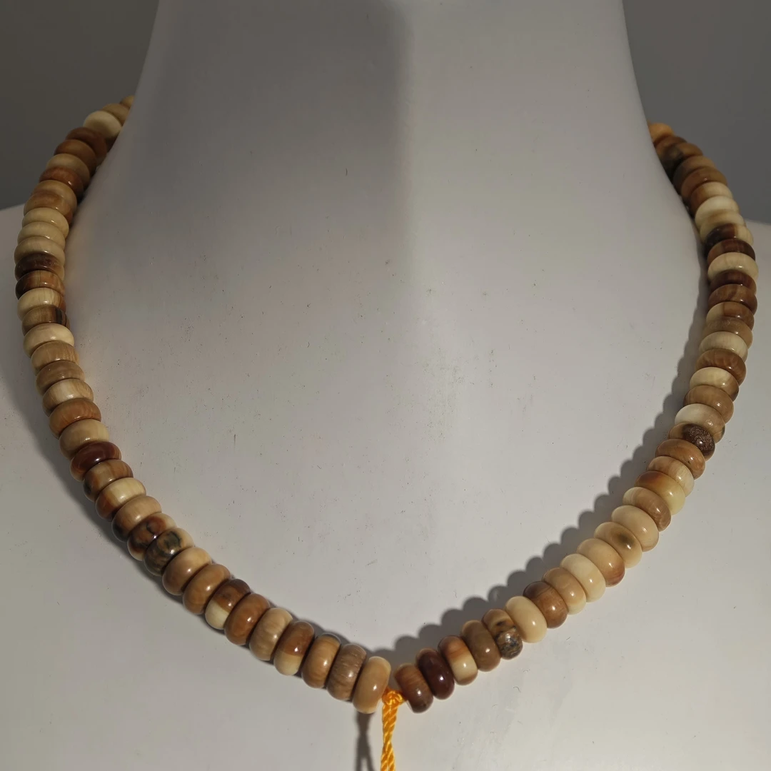 猛犸牙冰料渐变色算盘珠手持串7*3mm假一罚四X472