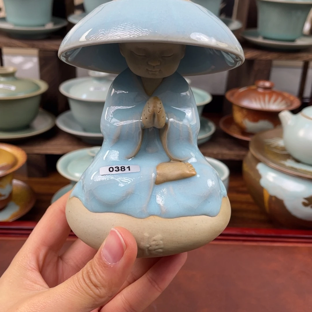 微瑕381号天青小和尚茶漏……&