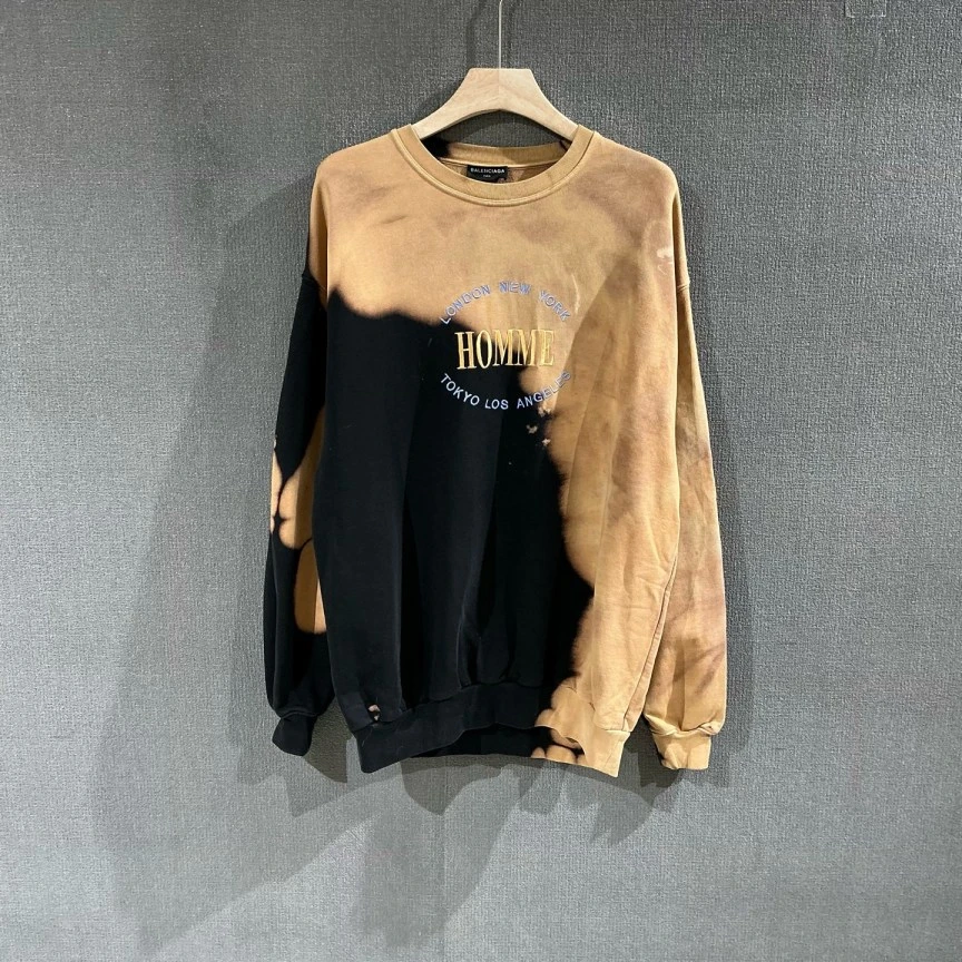 99新 Balenciaga/巴黎世家 （pm）扎染圆领卫衣 s码/2756
