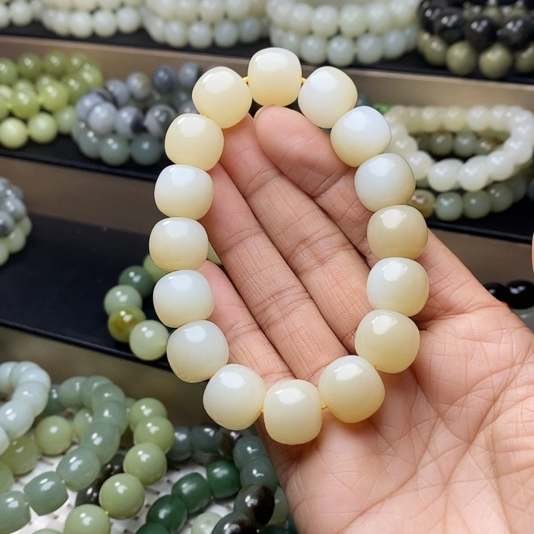 和田玉未镶嵌手链卡14