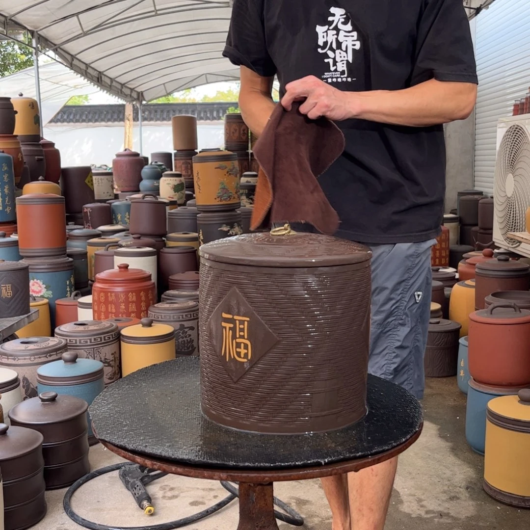 紫砂茶叶罐8 饼茶叶罐