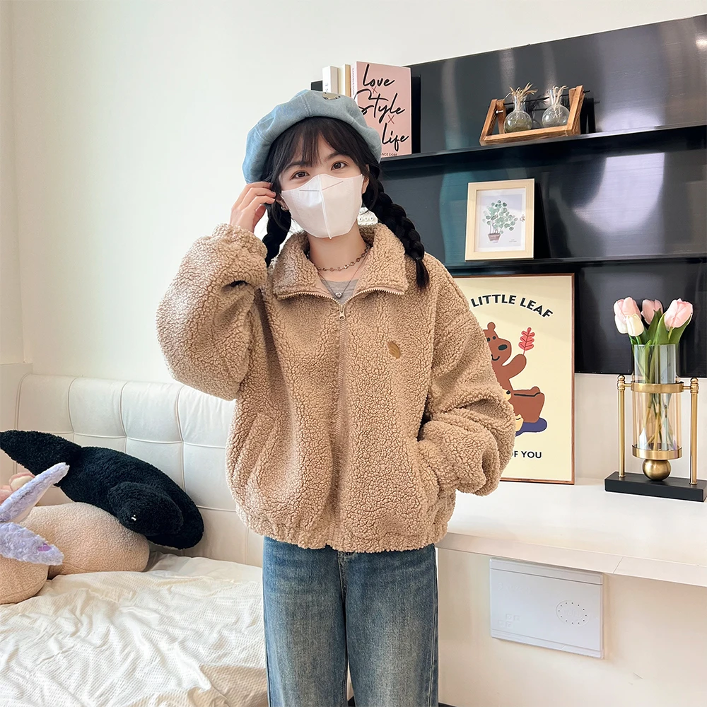 外套宽松加厚秋冬百搭显瘦休闲保暖514001