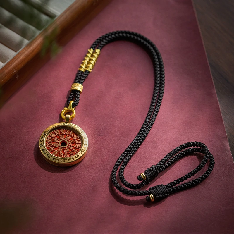 本命年项链福寿牌吊坠平安佩饰送男友福牌挂饰正宗朱砂项链