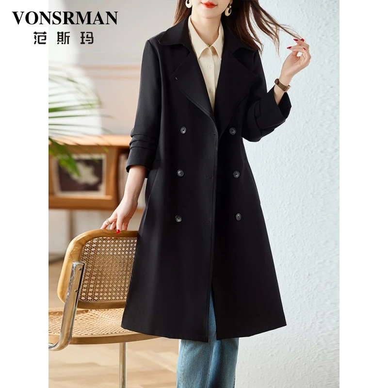 时尚风衣外套女2025秋季新款时尚中长版气质流行爆款小个子大衣潮