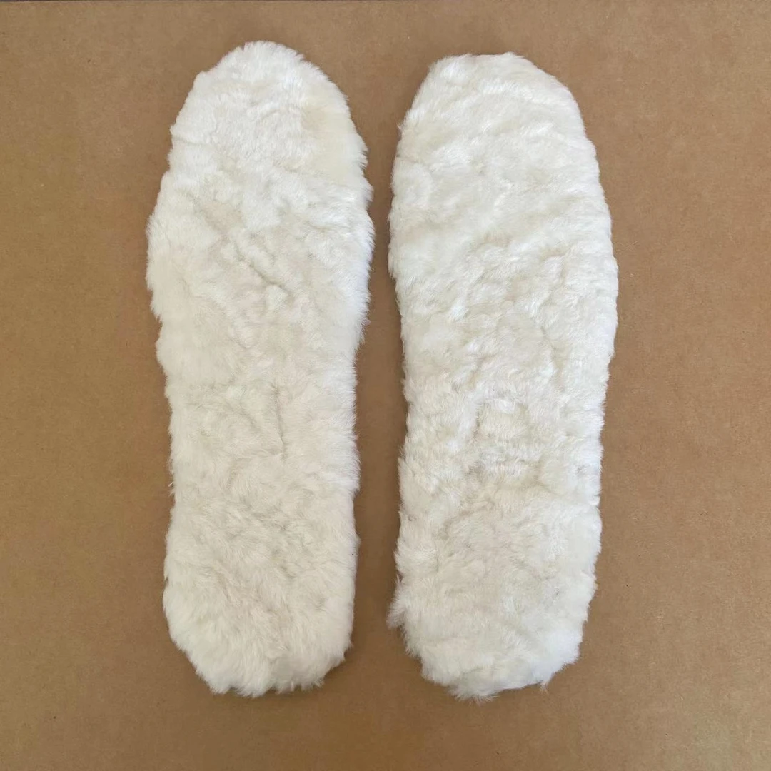 真100%纯羊毛鞋垫皮毛一体加厚保暖男女 毛绒防臭棉鞋垫