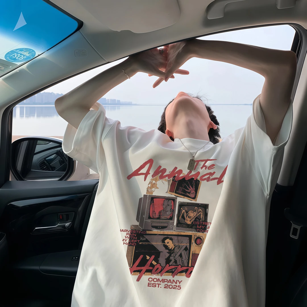 重磅不透短袖T恤男生纯棉夏潮牌百搭圆领半袖宽松情侣印花上衣潮