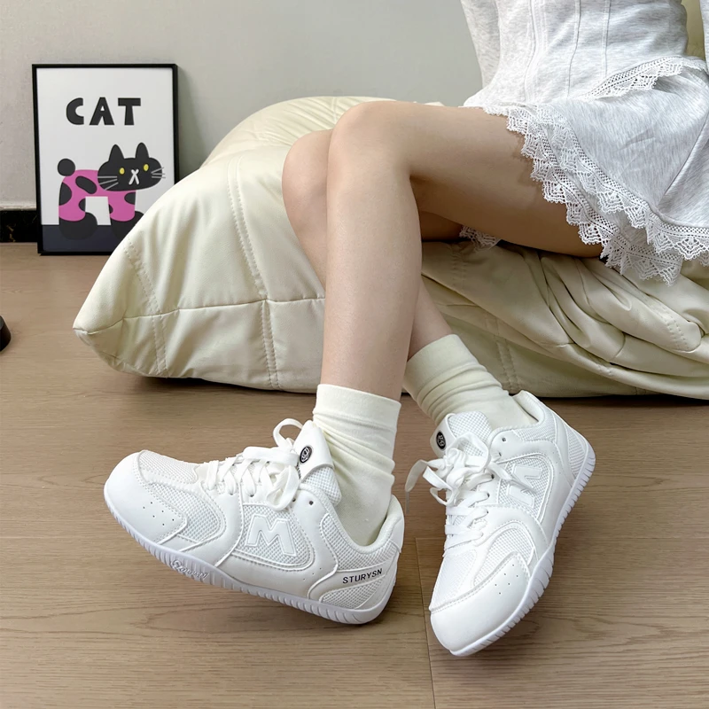 港风复古德训鞋男ins潮情侣百搭透气休闲鞋女2025夏季新款小白鞋