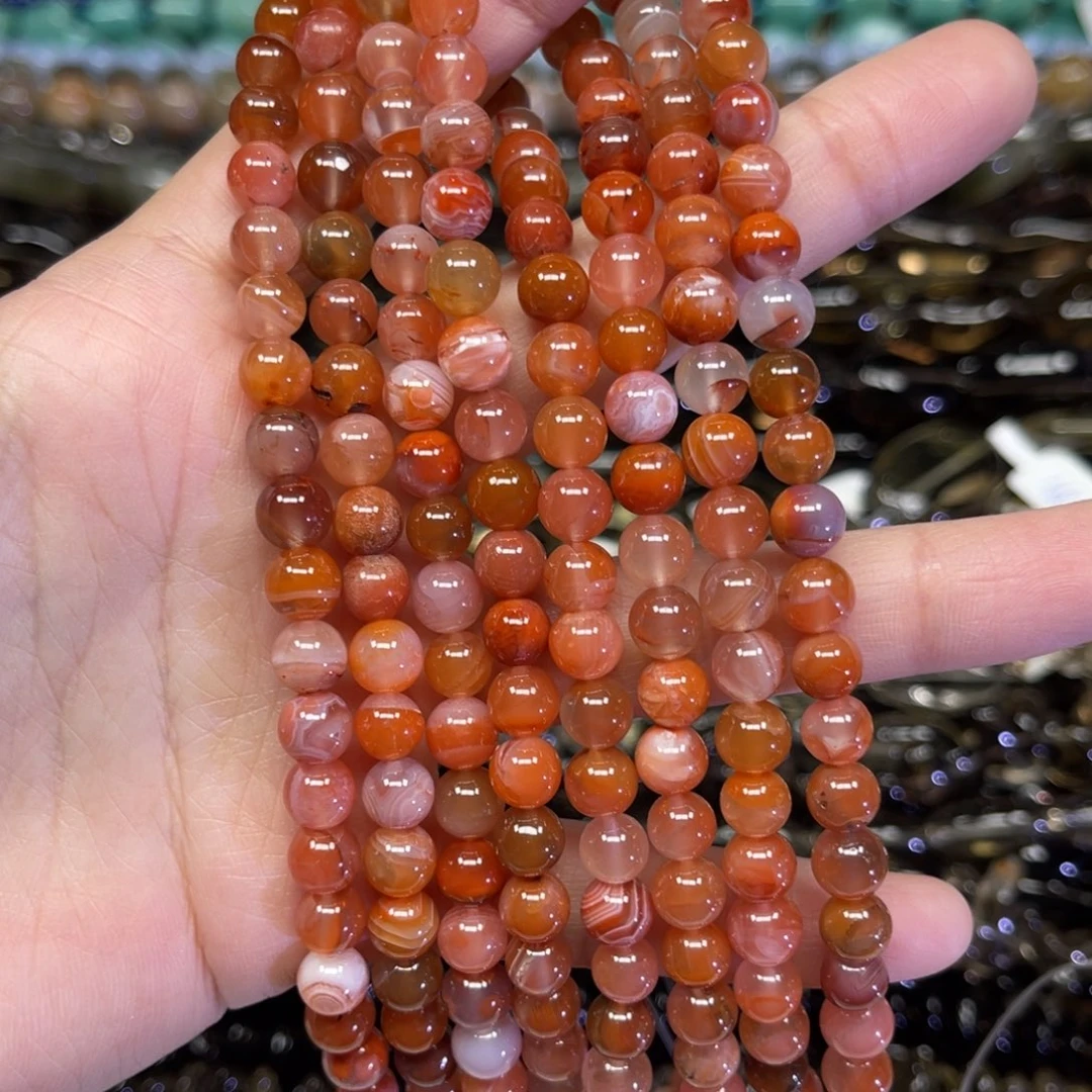 玛瑙/玉髓散珠南红玛瑙卡7一条