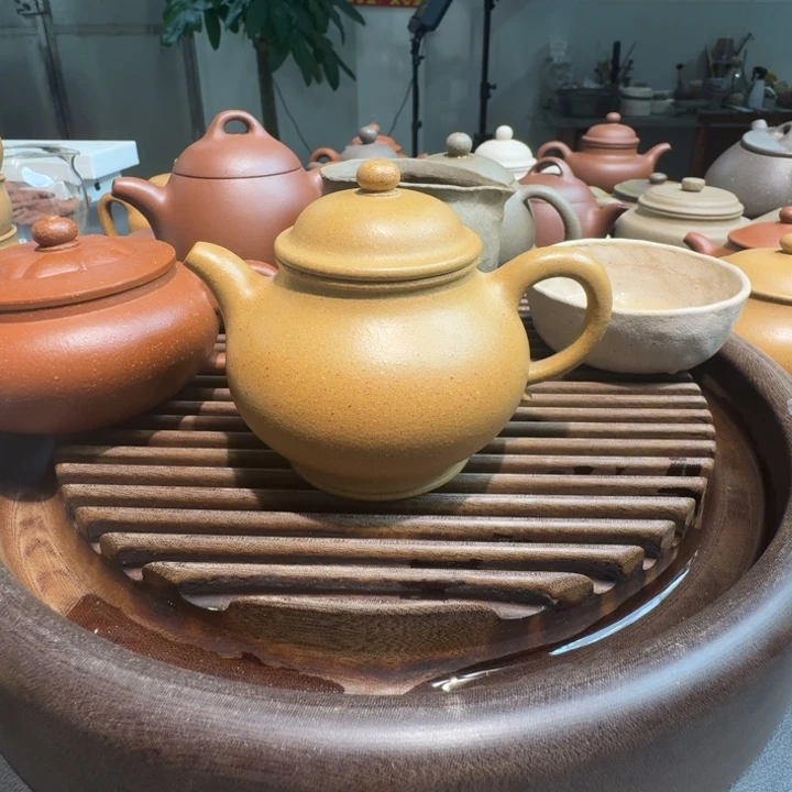 茶杯紫砂黄金段无添加200cc潘壶