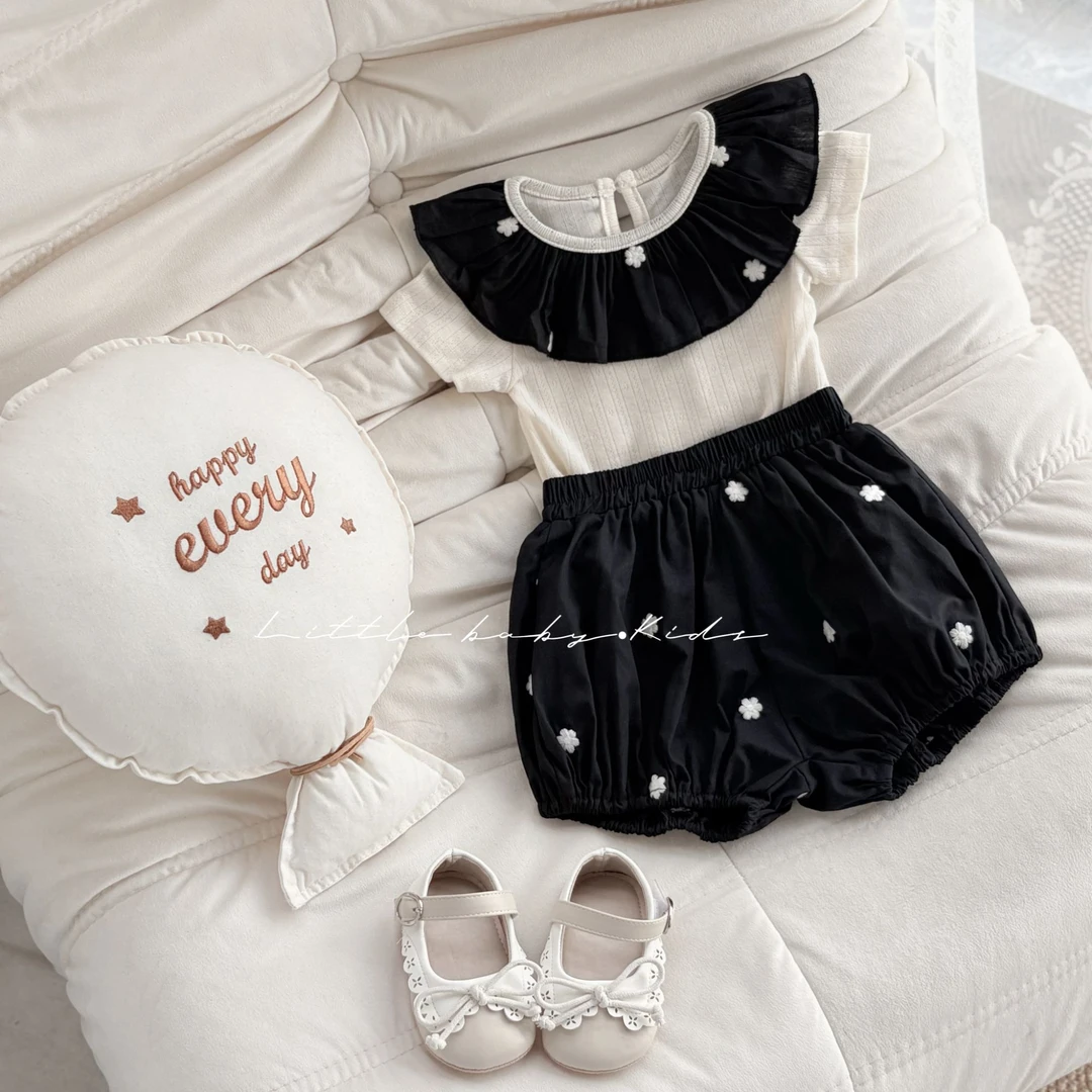 2025夏季新款婴幼儿衣服女宝宝洋气套装女宝宝时髦炸街两件套夏季