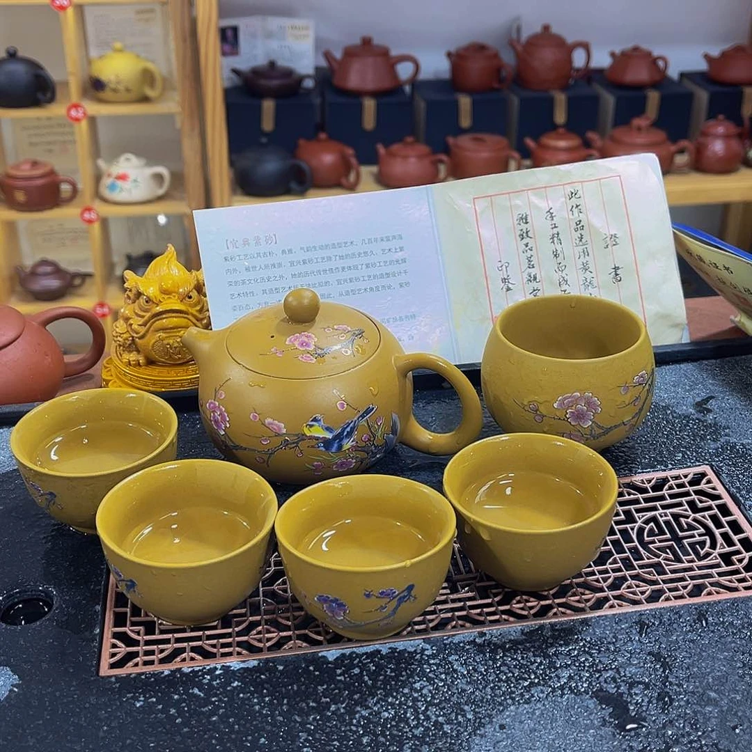 紫砂茶案紫砂壶一壶5杯