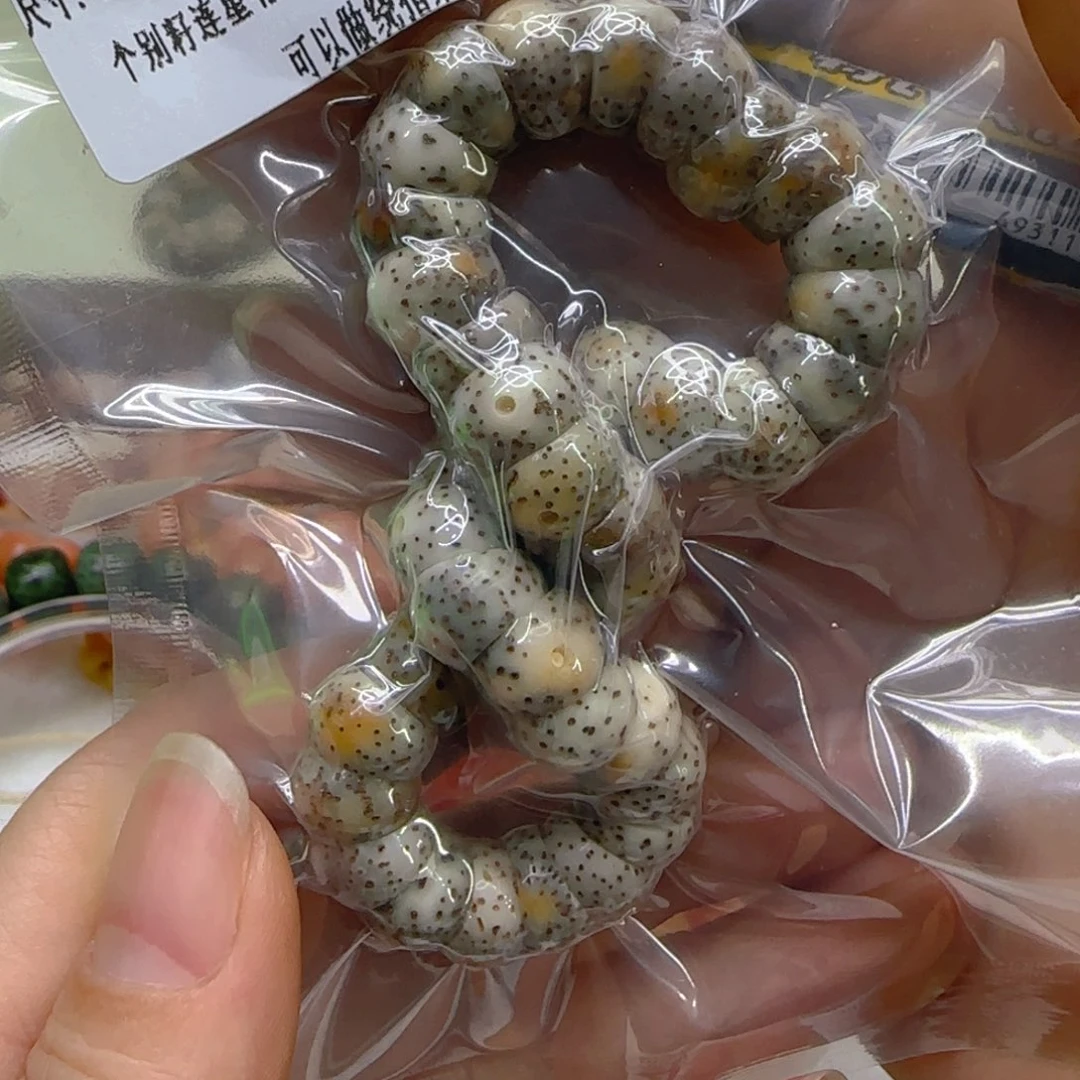 星月菩提手串100荣耀石玉星月菩提1.0蒜瓣猪大肠单圈