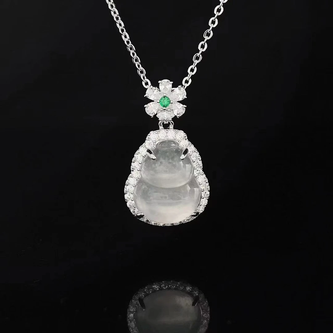 坠链均925银 木木（BO383） 51厘米 精镶包边新中式葫芦项链