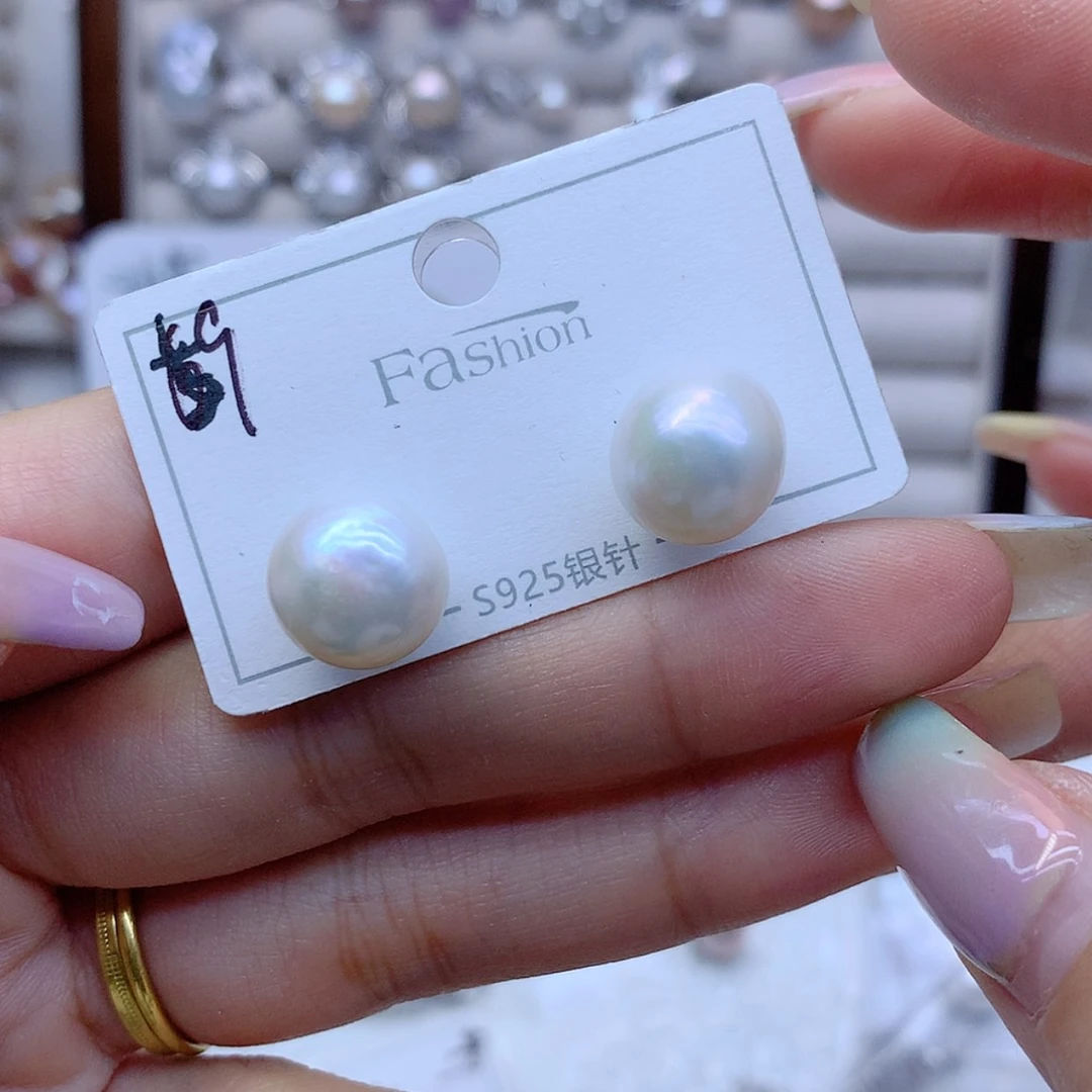 【闪购商品】银S925镶嵌淡水珍珠耳饰