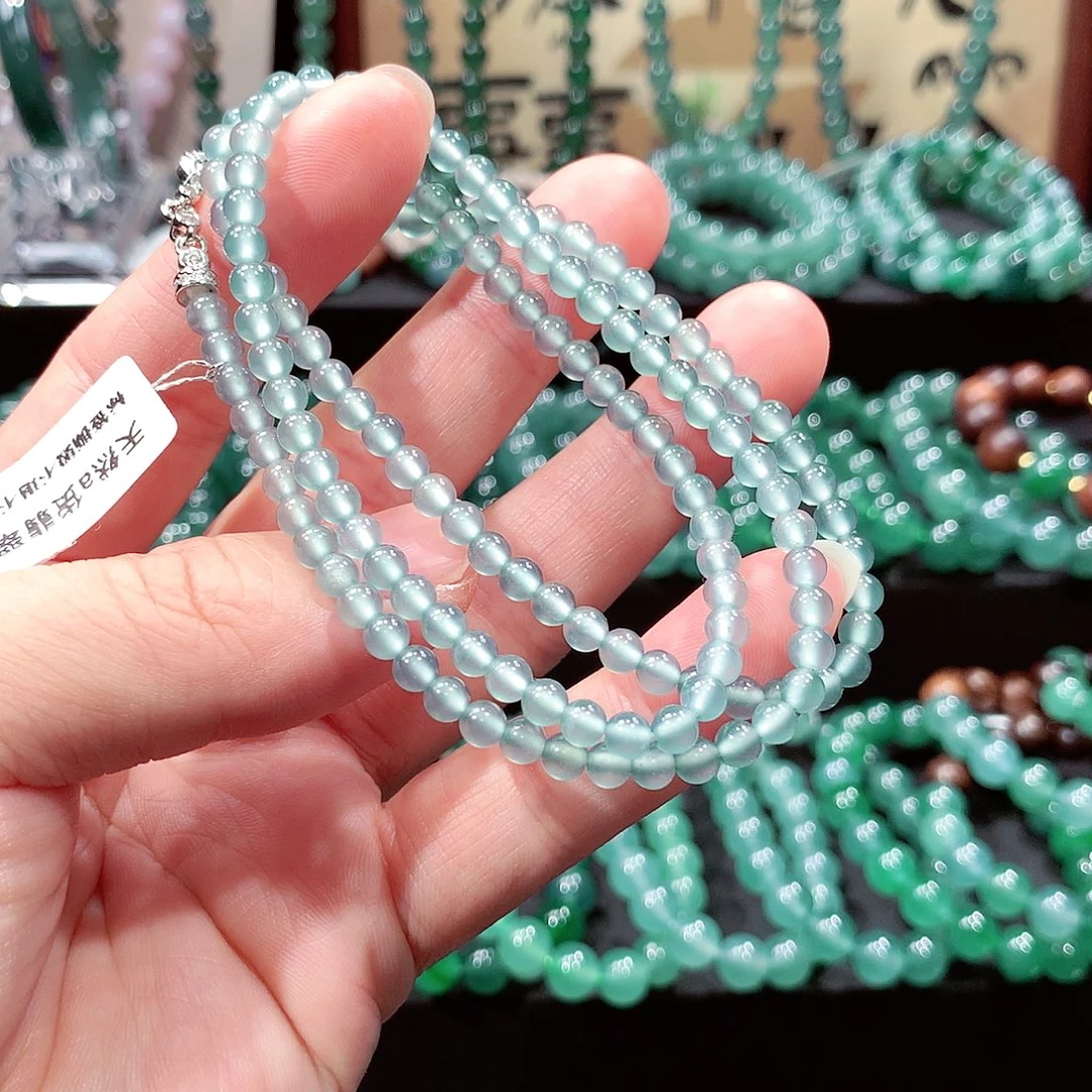 翡翠未镶嵌手链卡4.5