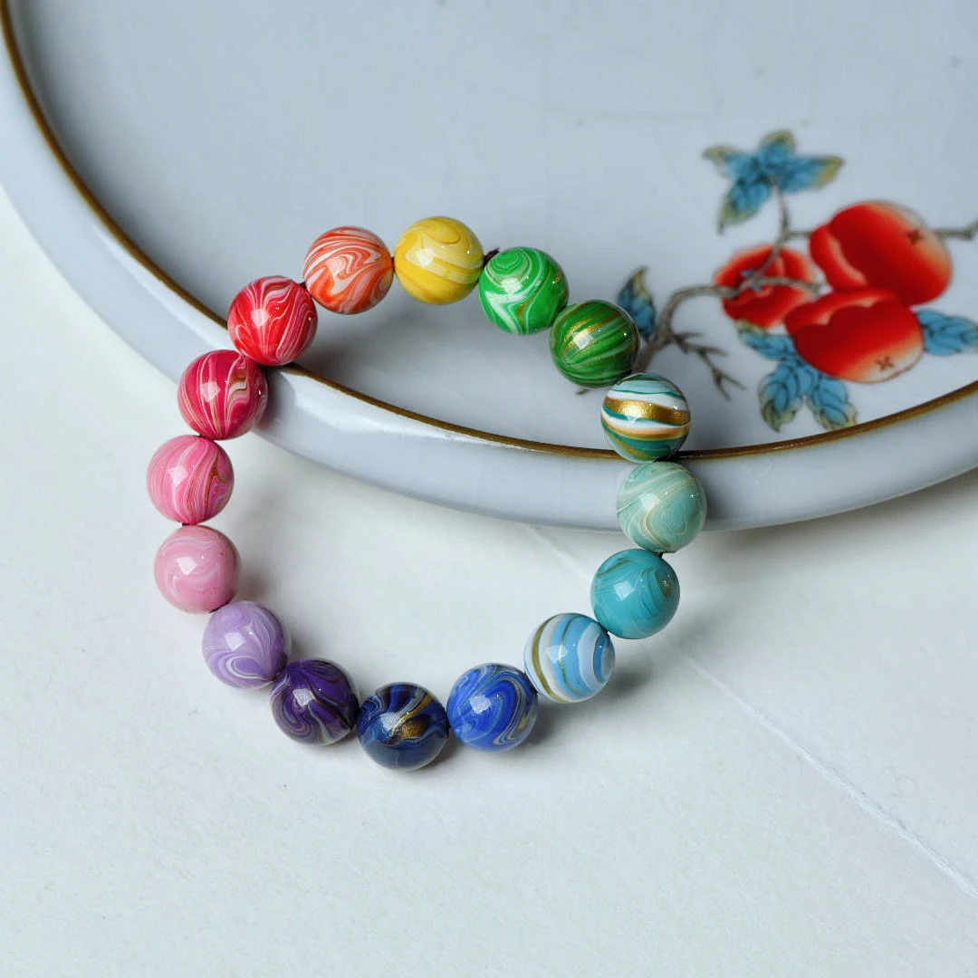 H107 大漆珠 渐变飘漆1.2cm