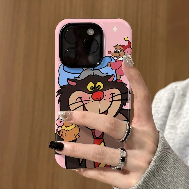 宝斯登二合一菲林壳适用苹果16promax手机壳新款iPhone15pro卡通