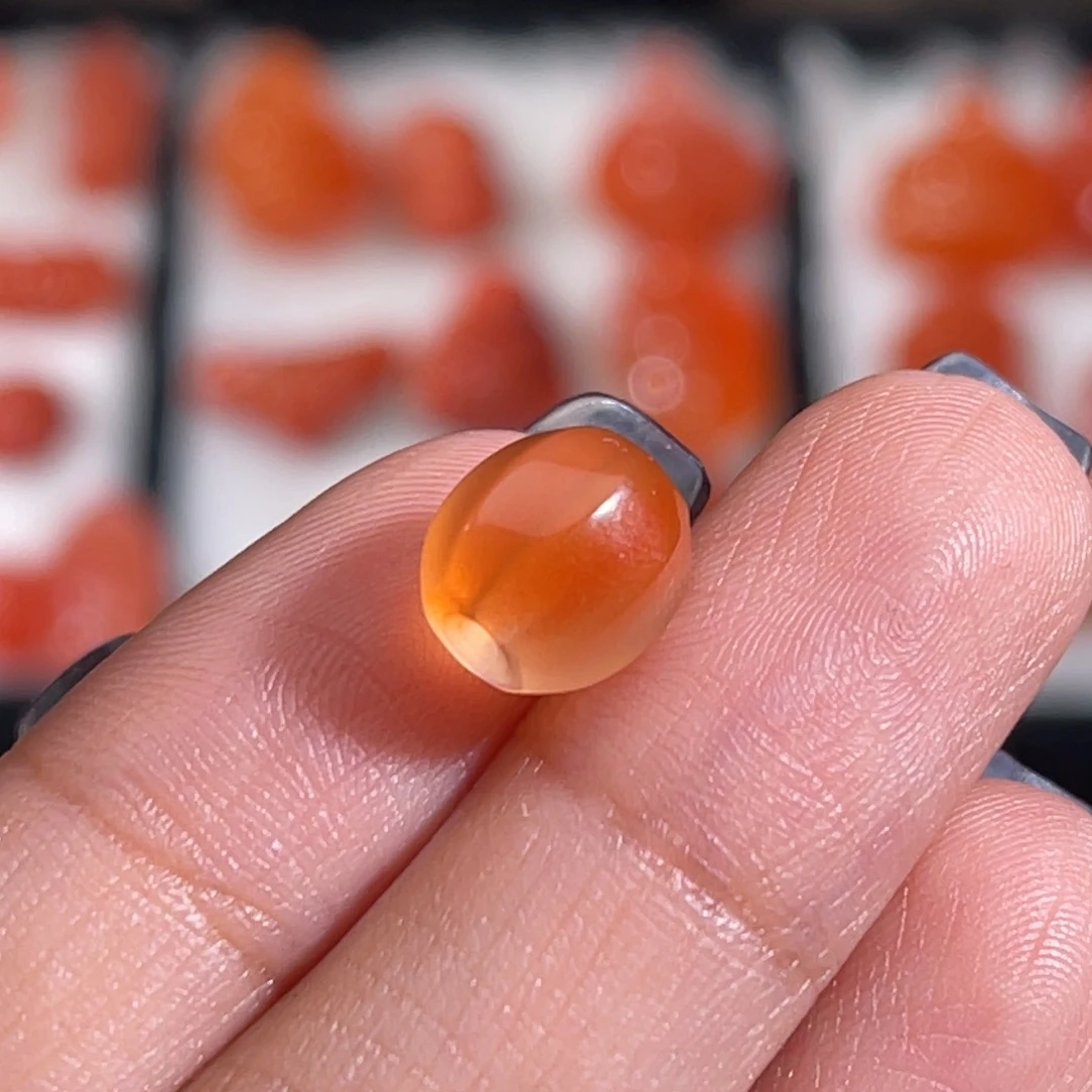 未镶嵌八棱珠 7.9x8.6mm 不换退南红玛瑙