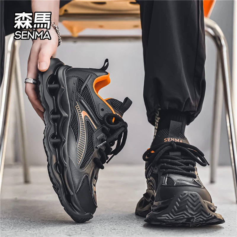 森马老爹鞋秋季新款不臭不闷脚运动鞋男士外穿黑色时尚ins耐脏鞋