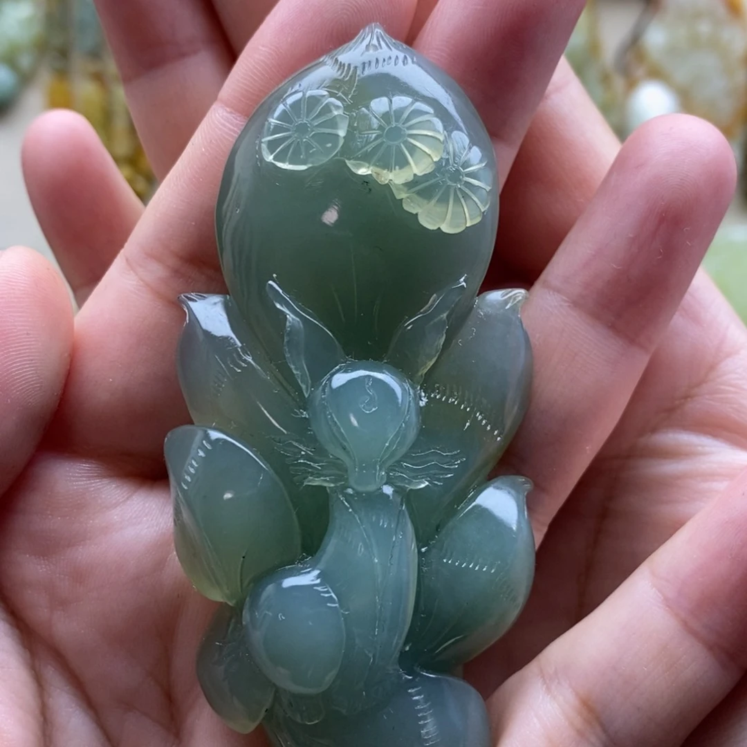 【闪购商品】岫玉未镶嵌颈饰九尾