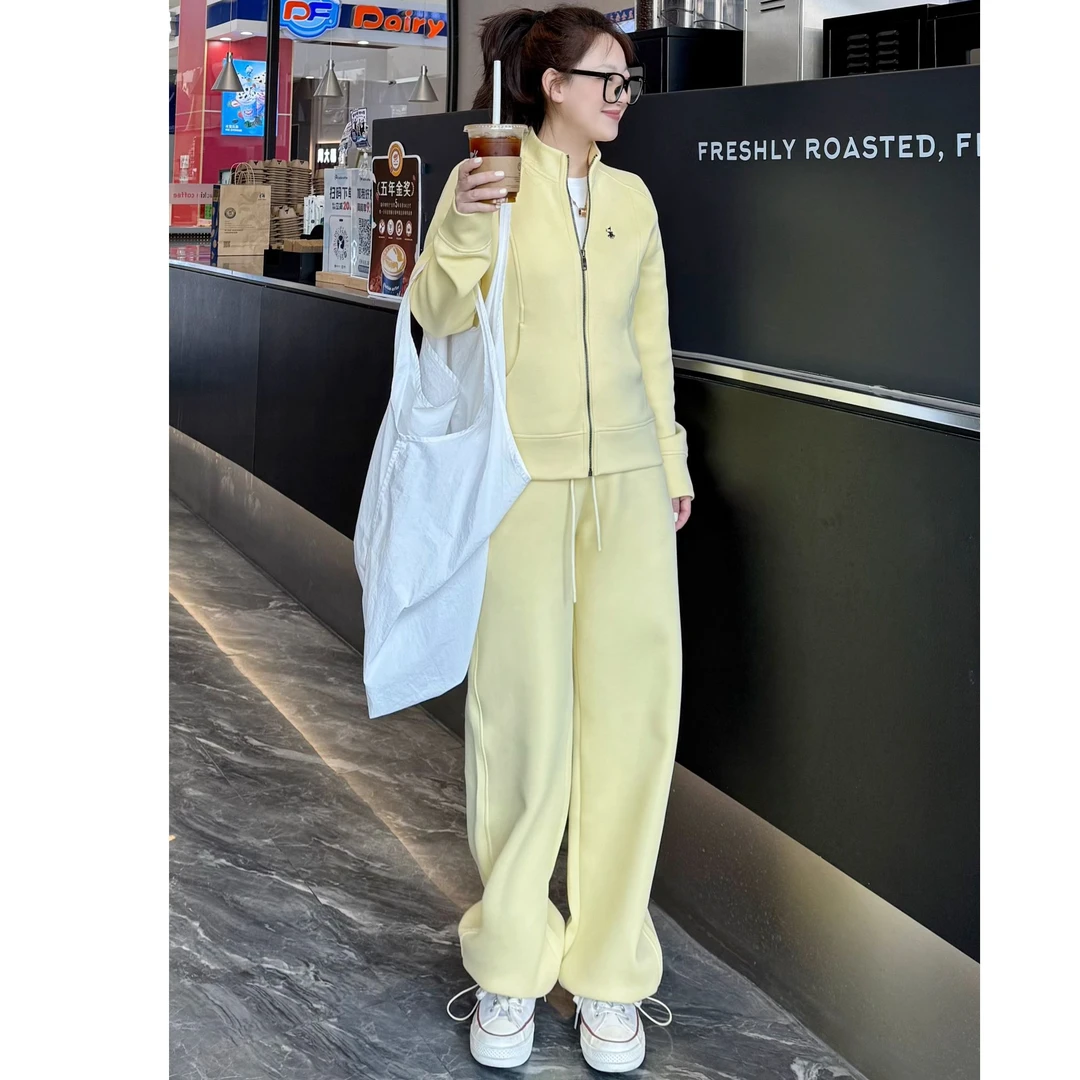 2025春款上新欧若风小马代工立领运动刺绣拉链套装22021