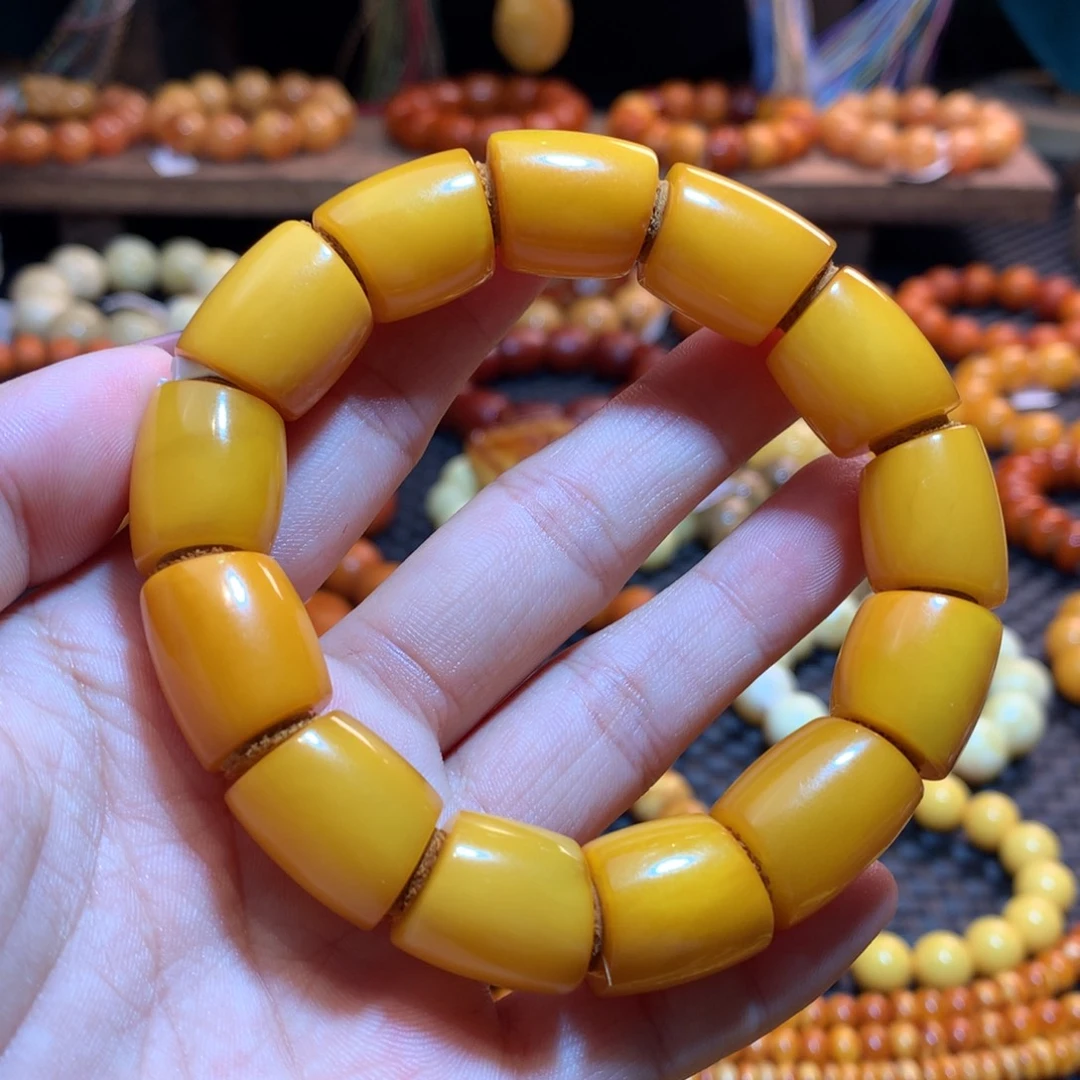 糖***蜜蜡未镶嵌手串蜜蜡