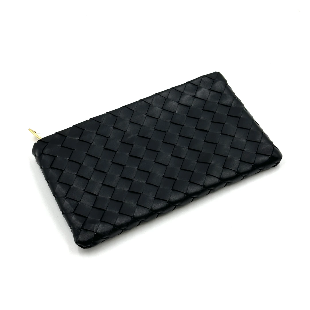 99新 BOTTEGA VENETA/葆蝶家 bv 黑色编织手包