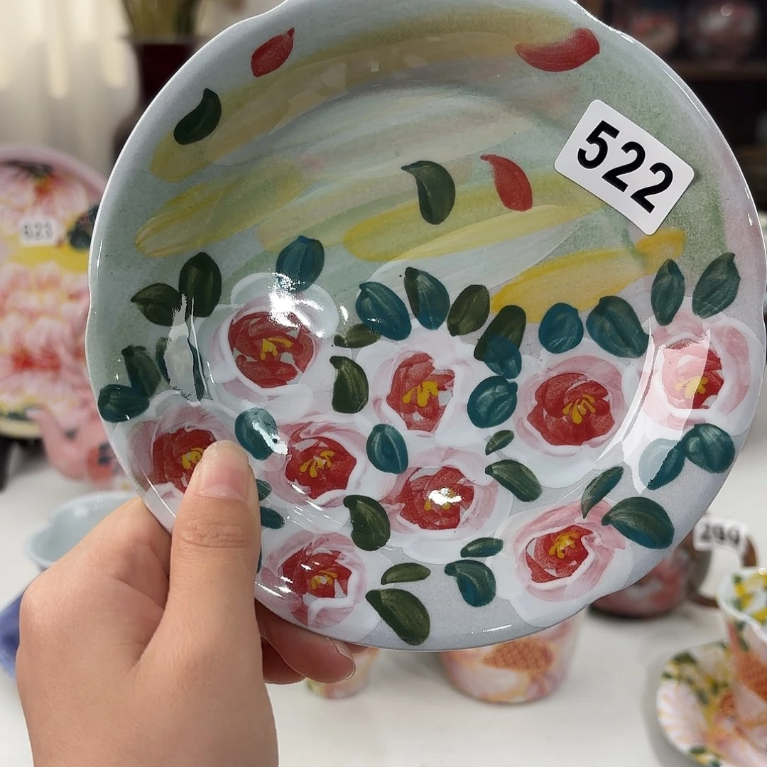 瓷片景德镇手绘高温釉下彩陶瓷茶具